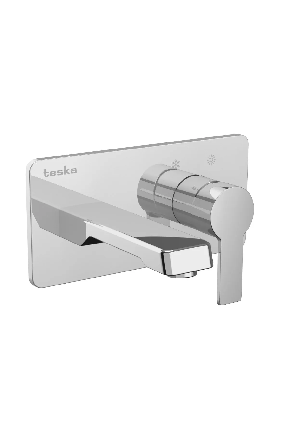 Teska Quasar chrome built-in sink faucet