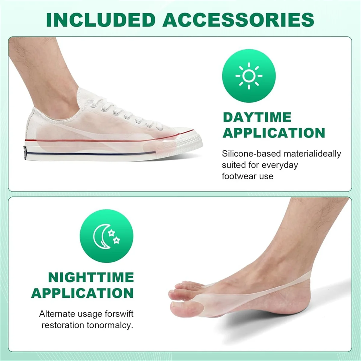AA98 Bunion Corrector for Women Big Toe, 1PCS Bunion Corrector, Adjustable with Non-Slip Big Toe Separator Right Foot