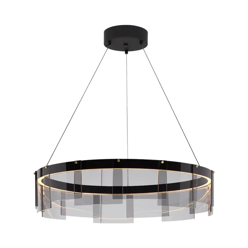 

Designer Glass Circle Led Pendant Light Stratos Luxury Ceiling Chandelier Indoor Kitchen Island Suspension Lighting Fixtures