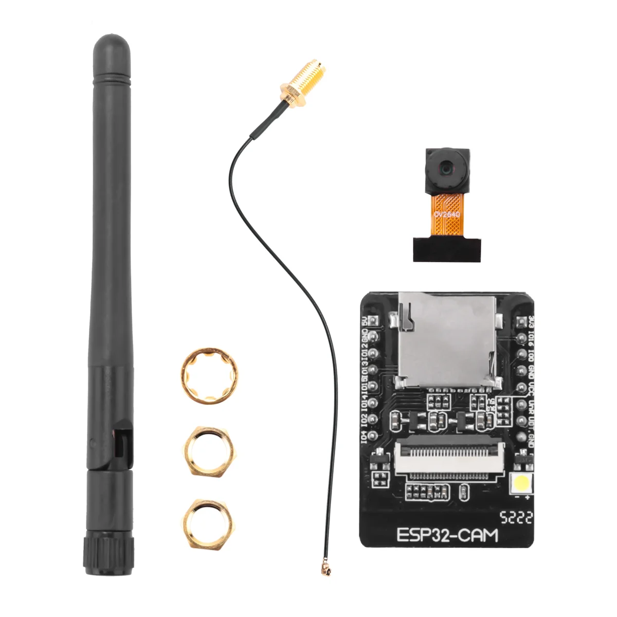 ESP32-CAM-MB USB ESP32 Serial to WiFi ESP32 CAM Development Board CH340G 5V Bluetooth+OV2640 Camera+2.4G Antenna