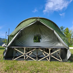 Tenda da campeggio pieghevole per lettino, set di tende rialzate fuori terra per 1 persona, ideale per escursioni all'aperto, LINETTO non incluso