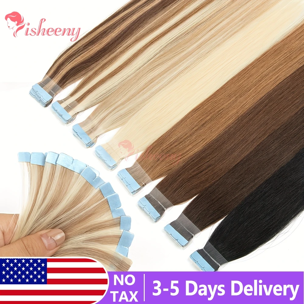 

Невидимая мини-лента для наращивания волос, 10 шт., натуральная лента для наращивания волос, 3x0,8 см, невидимая лента 12-20 дюймов