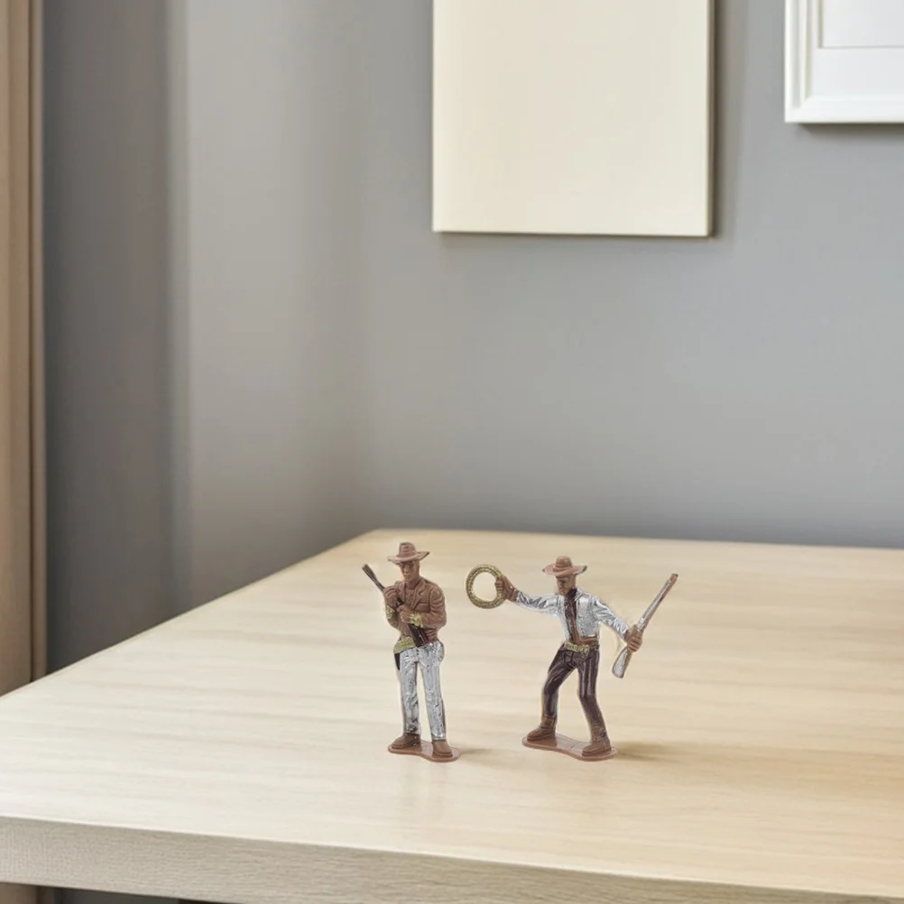 12 pezzi di cowboy occidentale mini statue dell'avanguardia selvaggia per bambini, figure americane in plastica educative, decorazioni per la raccolta, bomboniere, toppers per torte