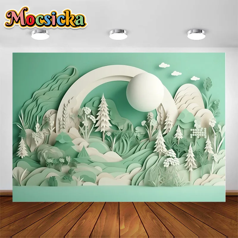 Mocsicka World Environment and Earth Day Photography Backgrounds Newborn 1st Birthday Decorations Cake Smash Backdrop Photobooth