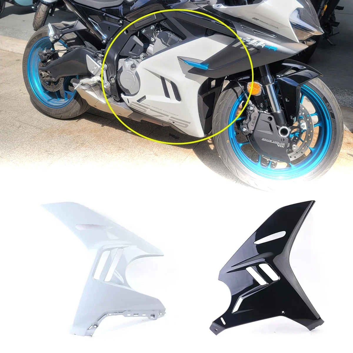 

CFMOTO motorcycle accessories factory radiator left right guard decorative panel CF650-10 shell surround Fit For CF MOTO 675SR