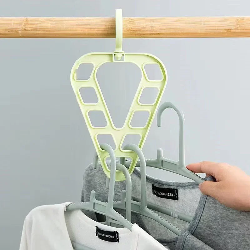 Rotatable Clothes Storage Rack Hangers For Clothes Closet Organizer Room Organizer Multifunctional Nine-Hole Hanger