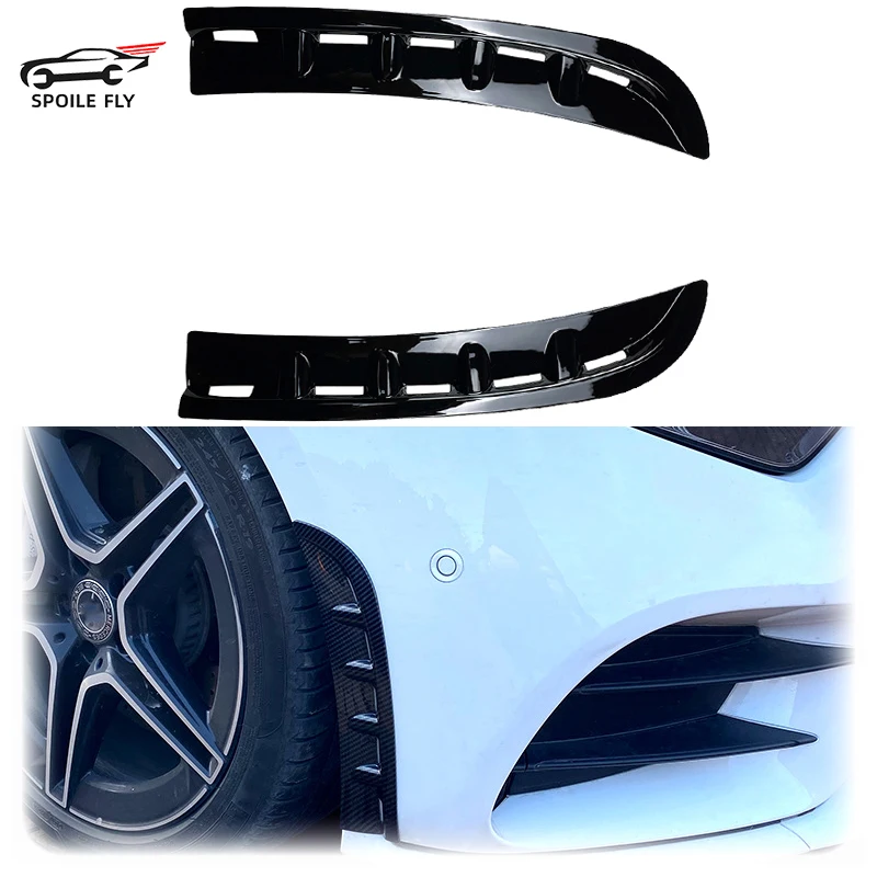 

2018 To 2021 For Mercedes Benz C257 CLS CLS260 CLS300 Front Bumper Canards Splitter Side Spoiler Trim Sticker ABS Gloss Black