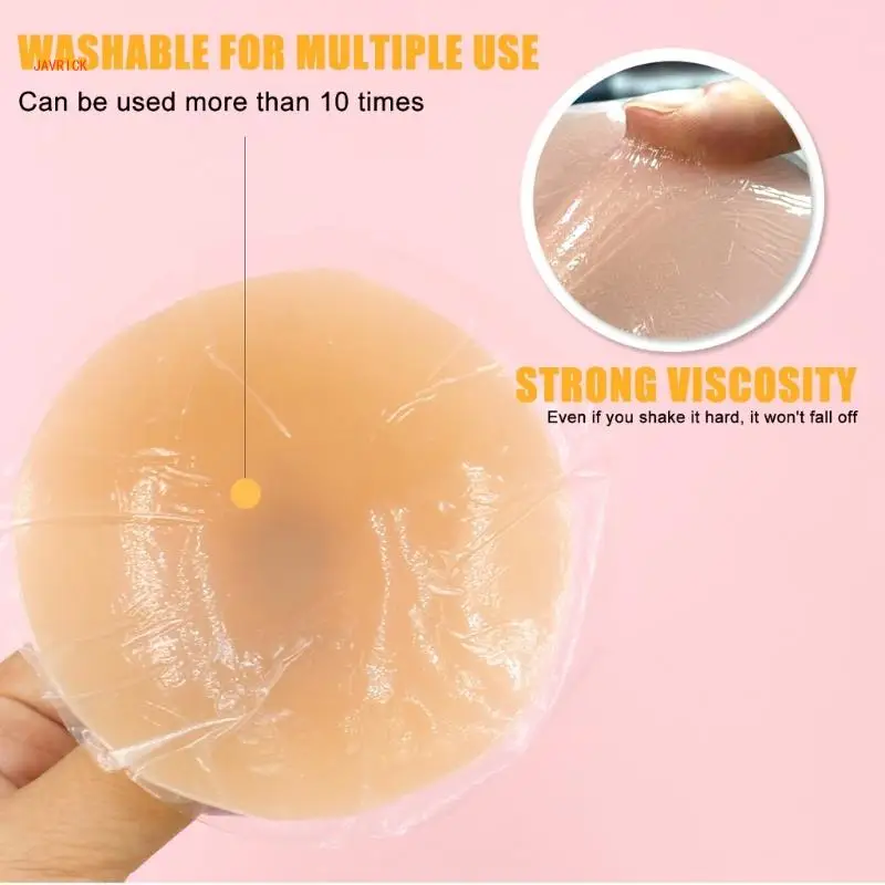 Women Nipple Cover with Piercing Lingerie Reusable Adhesive Pasties Raves Breast Cover Sticky Bra Pad Intimate Accessory