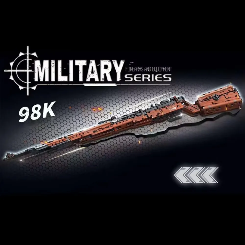 2025 neue 1206PCS 98K Stil Gebäude Block Gewehr Modell Kit DIY Montage Spielzeug Militär Sammeln Kreative Bau Jungen spielzeug