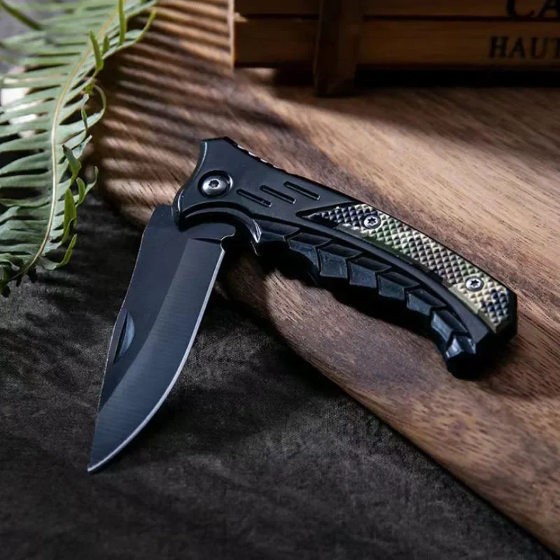 Practical EDC Sharp Stainless Steel Folding Knife Outdoor Camping Tactical Hunting Knife Pocket Blade Sharp and Durable