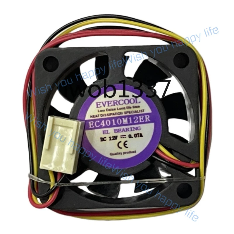 L... For EC4010M12ER DC 12V 0.07A 3 Lines 40*40*10mm Square Cooling Fan