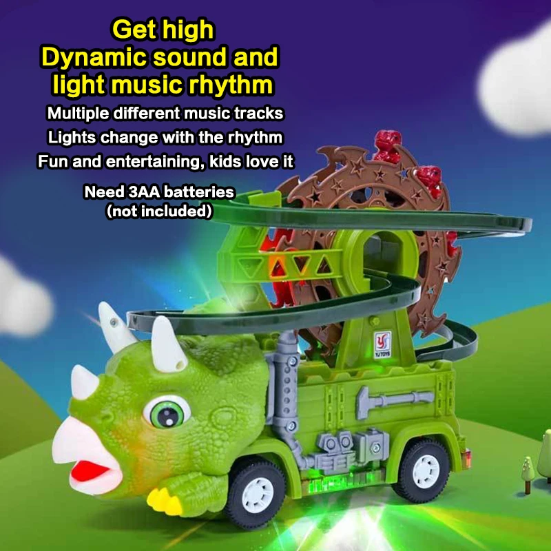 Elektryczny trójkątny smok - zabawka samochodowa z obrotowym diabelskim kołem dla dzieci, zabawka symulacyjna, idealny prezent dla niemowląt, chłopców i dziewczynek.