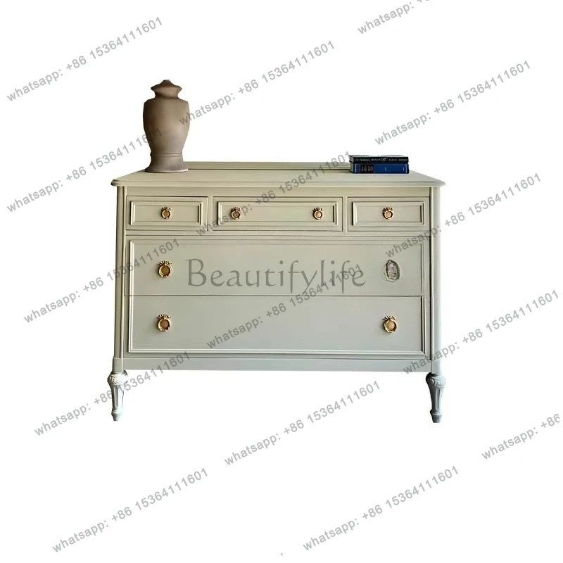 

French solid wood chest of drawers integrated master bedroom high-end storage locker