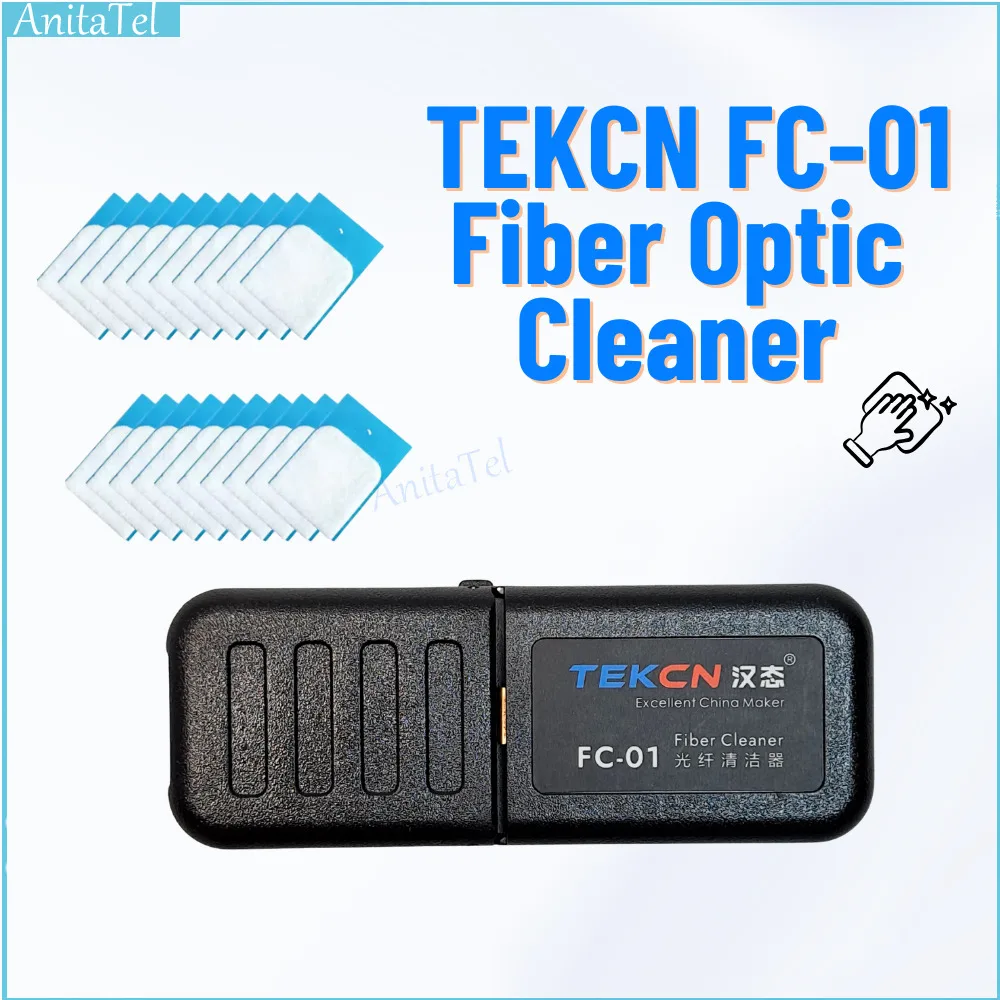 

TEKCN FC-01 Optic Cleaner Universal Clamp Wiping Tool For Optical Fiber Connector Cleaning