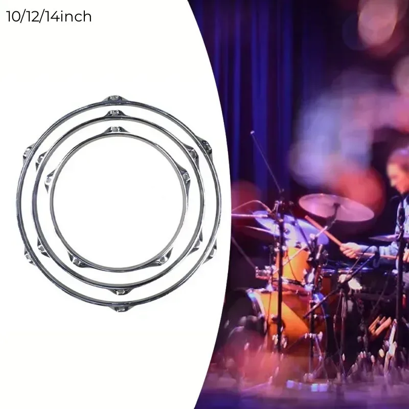 Snare Drum Hoop Ring Rim Zinc Alloy For 8/10/12/14 Inch Snare Drum Percussion Instrument Parts Accessories Heavy Duty Rim Guard