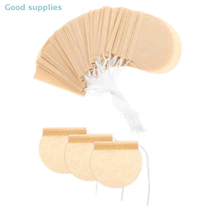 Sacchetti filtro profumati per bustine di tè vuote rotonde da 300 pezzi con carta termosaldata per leghe a corda per bustine filtranti profumate usa e getta per tisana sfusa