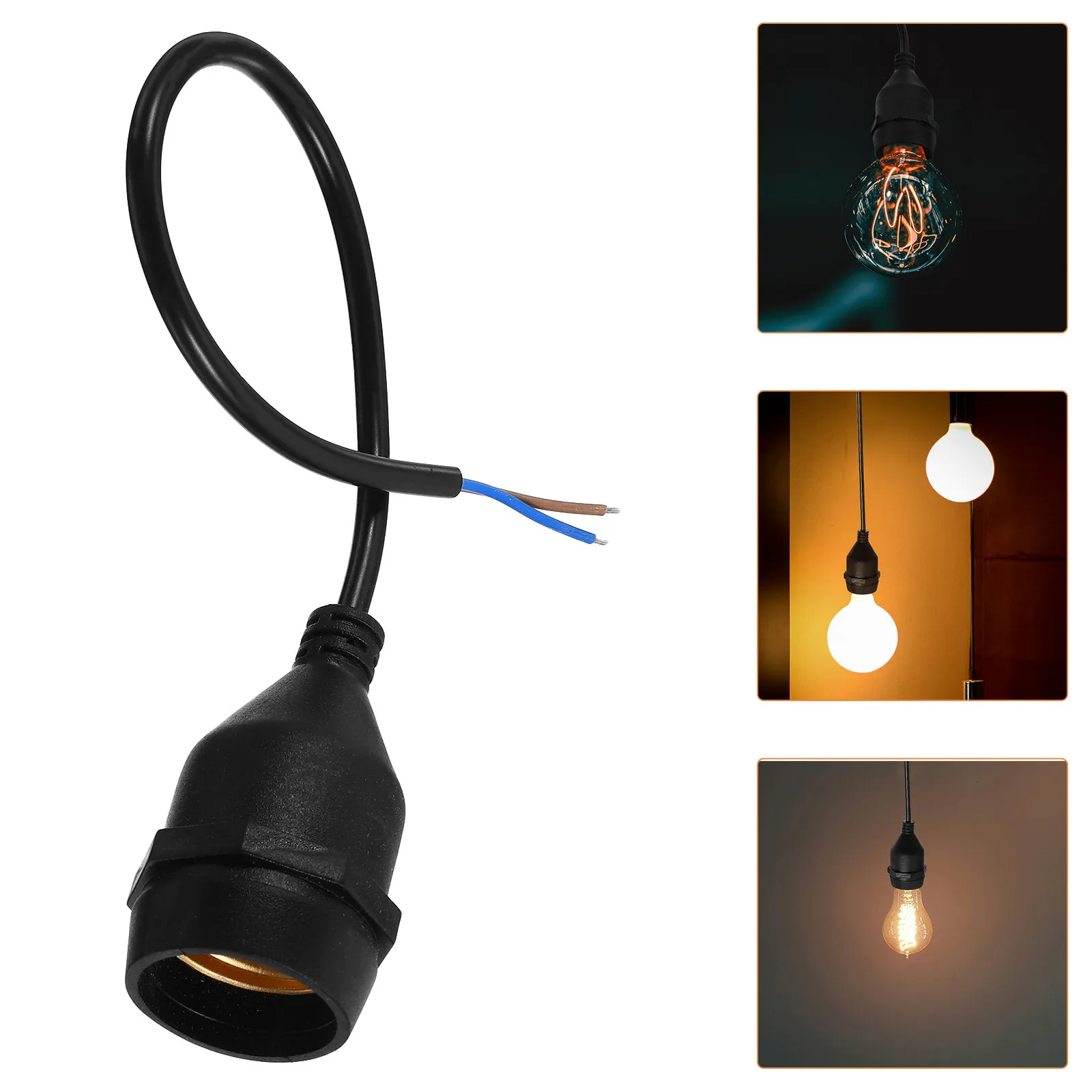 

Ретро-держатель для потолочного светильника E27, винтажный подвесной светильник, водонепроницаемый патрон для лампы для кухни и гостиной