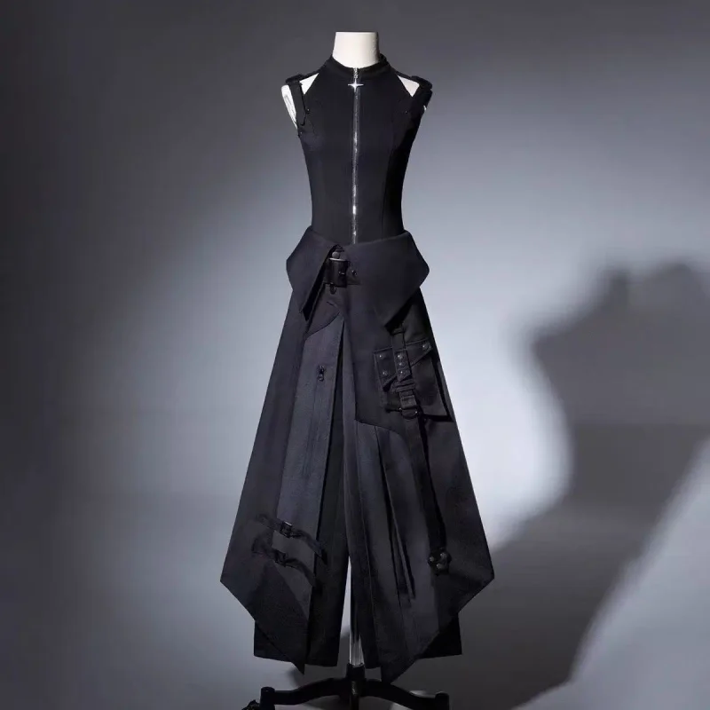 dark-black-motorcycle-costume-bisex-men-women-new-chinese-style-sleeveless-tops-shirt-vintage-gothic-street-fashion-suit-y2k