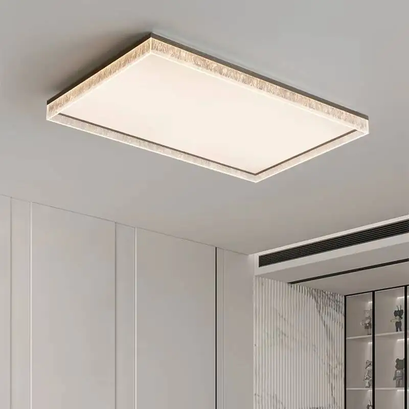 Nordic LED Ice Cracks Ceiling Lights Rectangular Headlight Living Room  Bedroom Lamp Simple Modern Home Decoration Hall Light