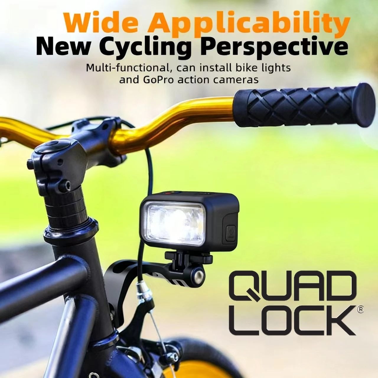 QUAD LOCK велосипедное крепление на передний фонарь, велосипедная вилка, светильник для крепления арки, удлинитель, кронштейн для фонарика, удлинитель