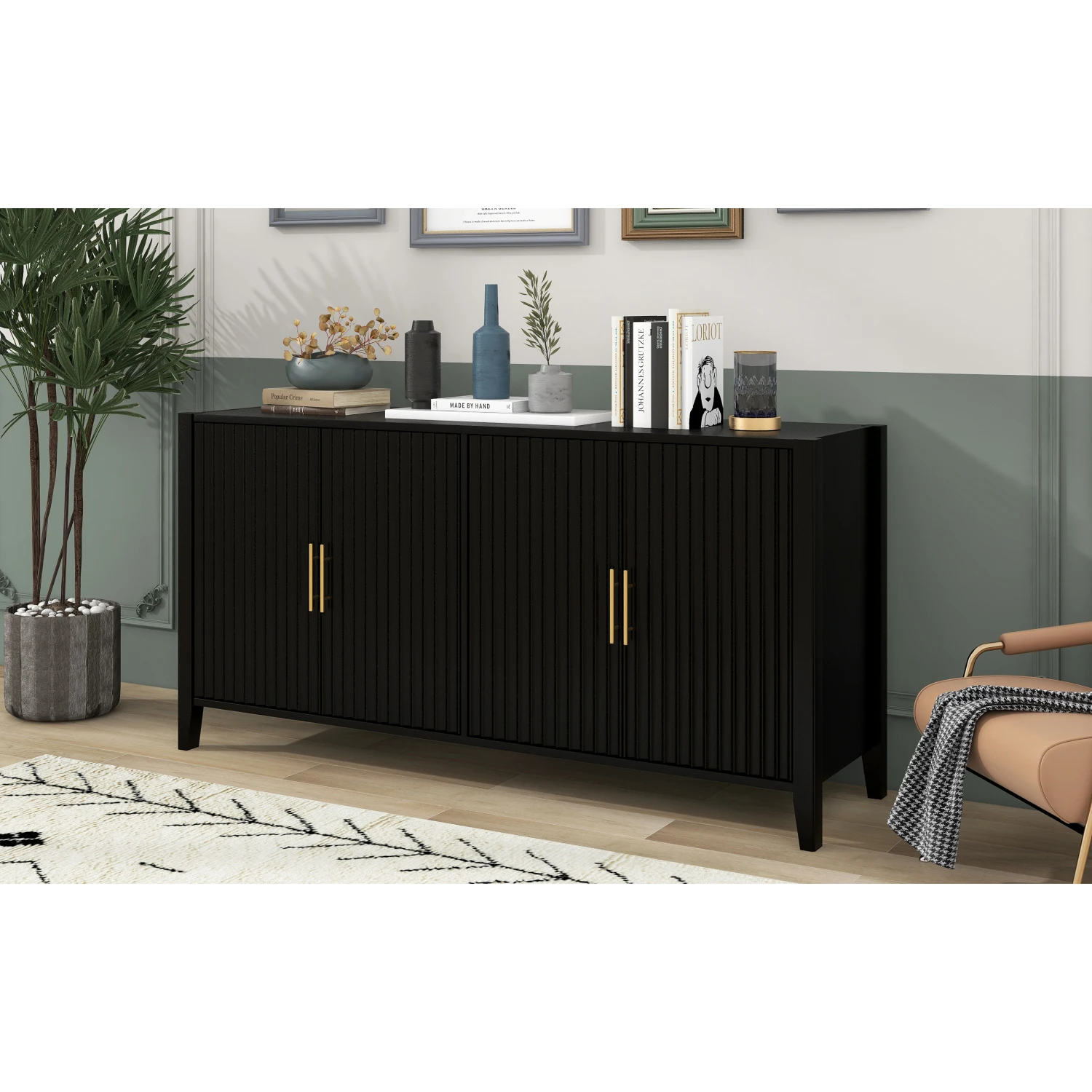 

U-Style Accent Storage Cabinet Sideboard for Hallway, Entryway, Living Room