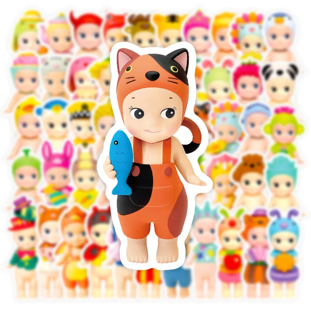 60 SZTUK Nowe Naklejki Graffiti Sonny Angel Kawaii Kreskówkowe Naklejki Śliczne Zabawki dla Dzieci DIY Dekoracja Bagaż Laptop Gitara Samochód Deskorolka