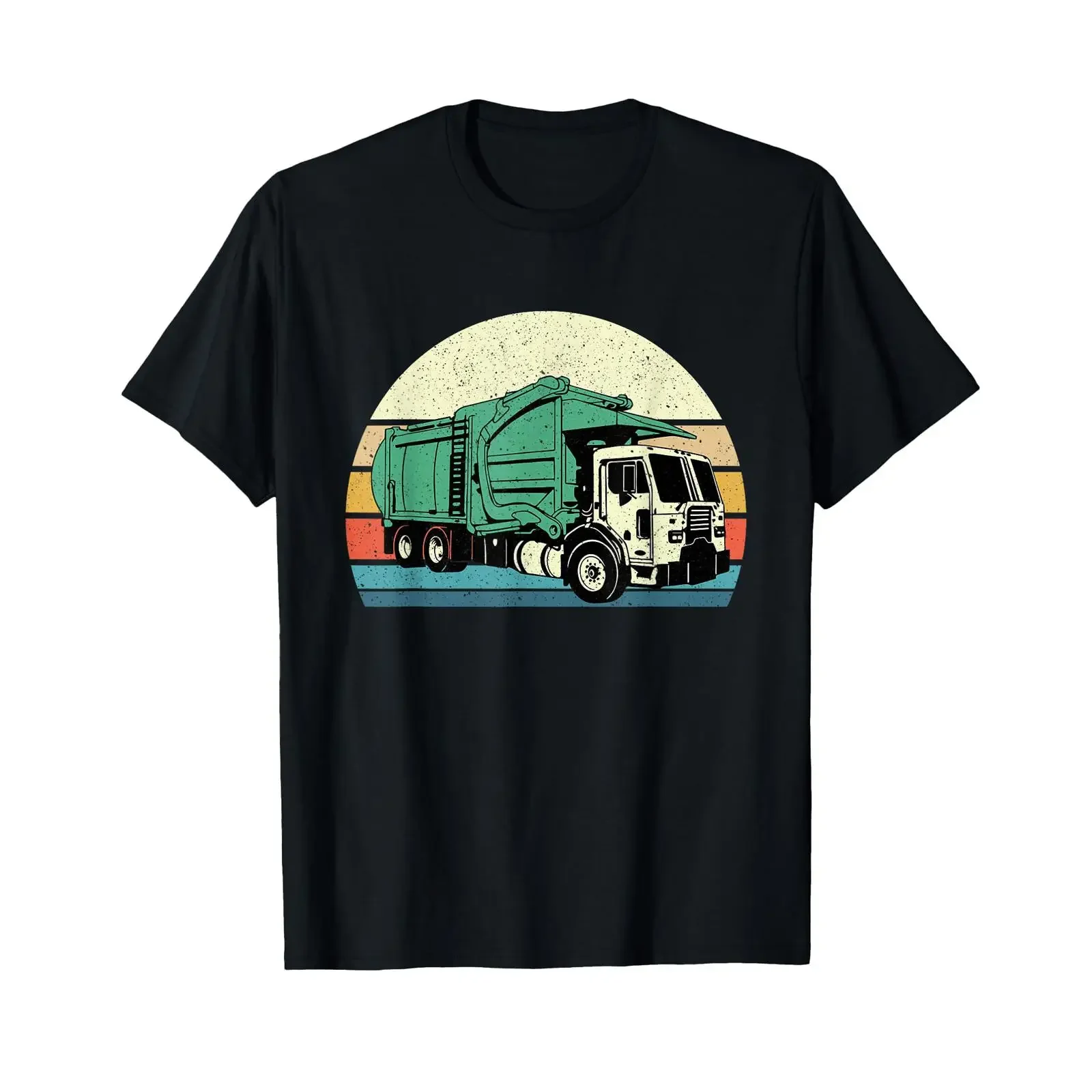 Retro Garbage Truck Dump Trash Collector Recycling Lover T Shirt Small vintage Washed Breathable fashion Stylish homme