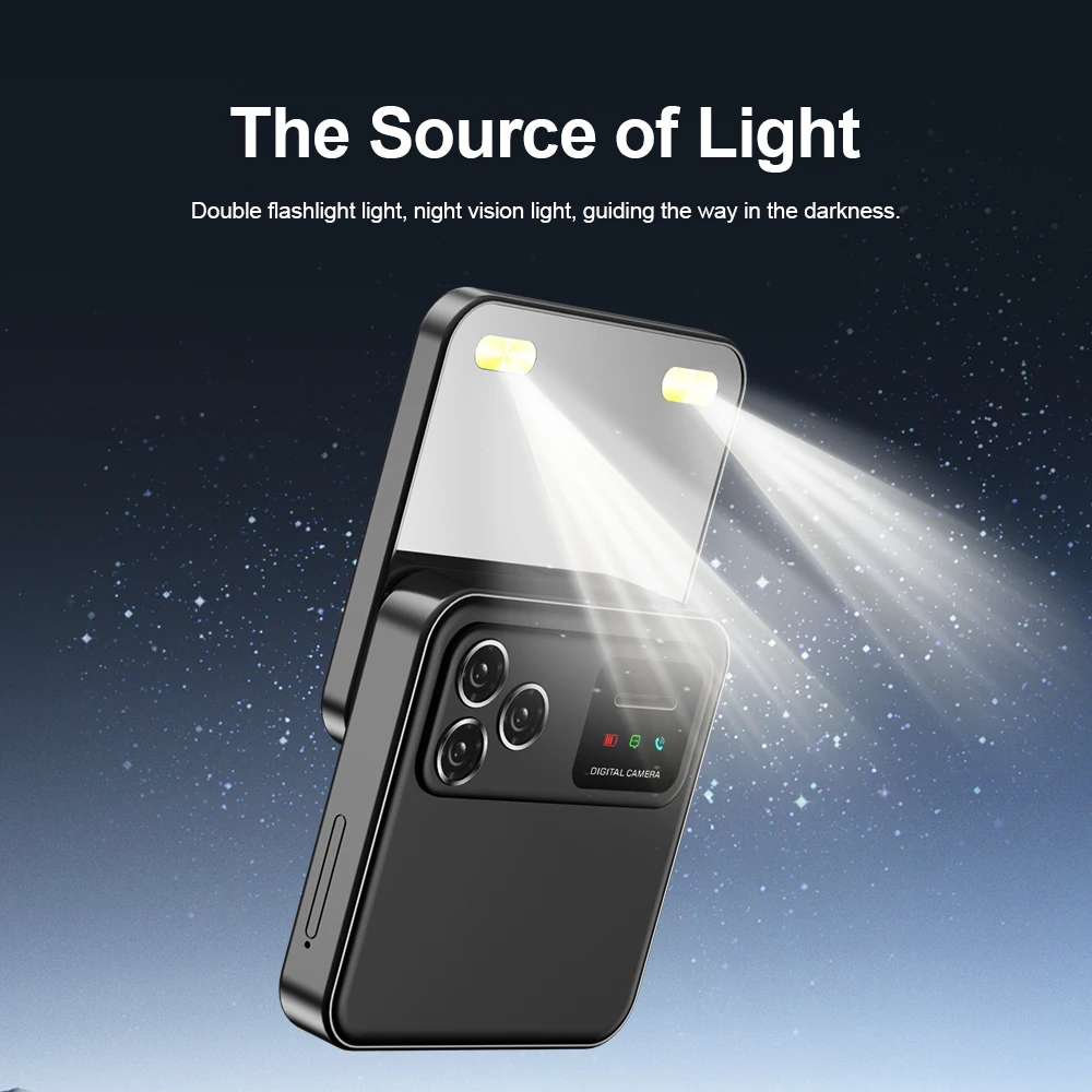 Celular SERVO Mini com Tela Rotativa 2G GSM Dual SIM em Espera, Display de 2.4 polegadas, Discagem Rápida, Lista Negra e Função de Voz Mágica