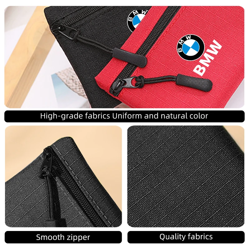 Zipper Purse Car Logo Key Case Coin Storage Bag Mini Wallet For BMW E46 E90 E60 F10 E39 F30 F10 E36 E87 E90 E70 E91 E30 G30 G20