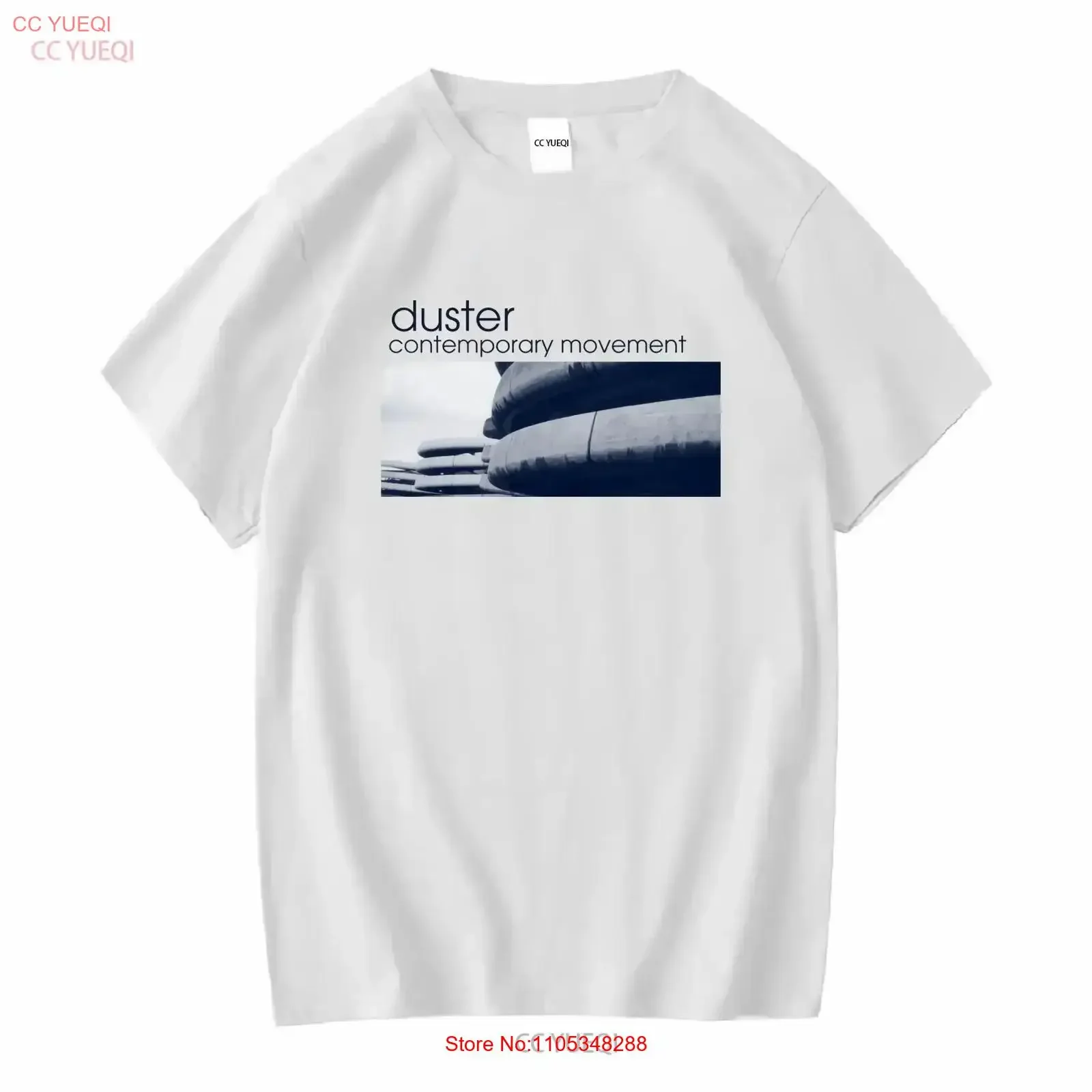 Duster Contemporary Movement T Shirt vintage Washed fashion Top For Everyday Wear streetwear homme Casual vintage Washed