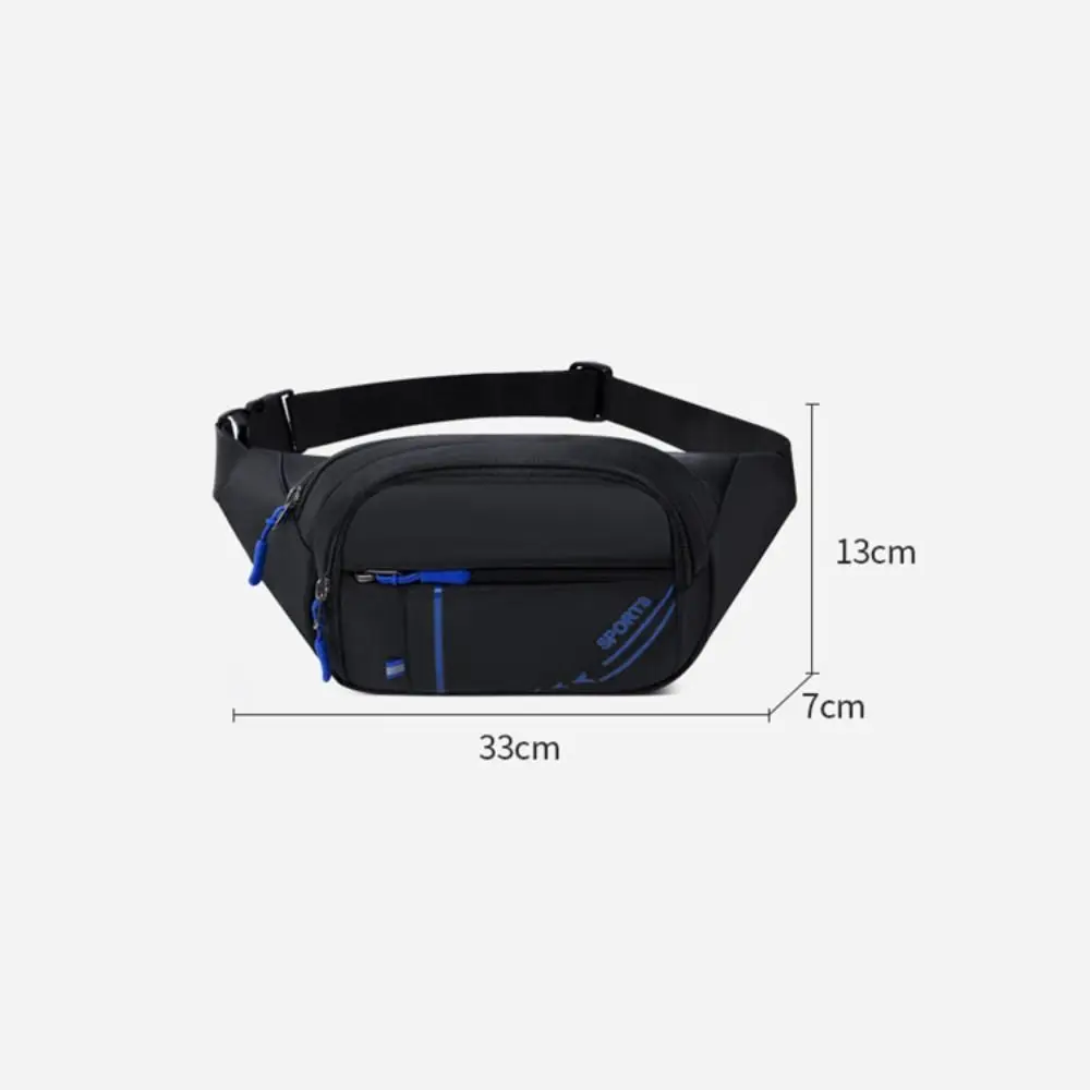 Waterproof Sports Waist Pack Portability Multi-pocket Multifunctional Waist Pack Adjustable Shoulder Strap Terylene