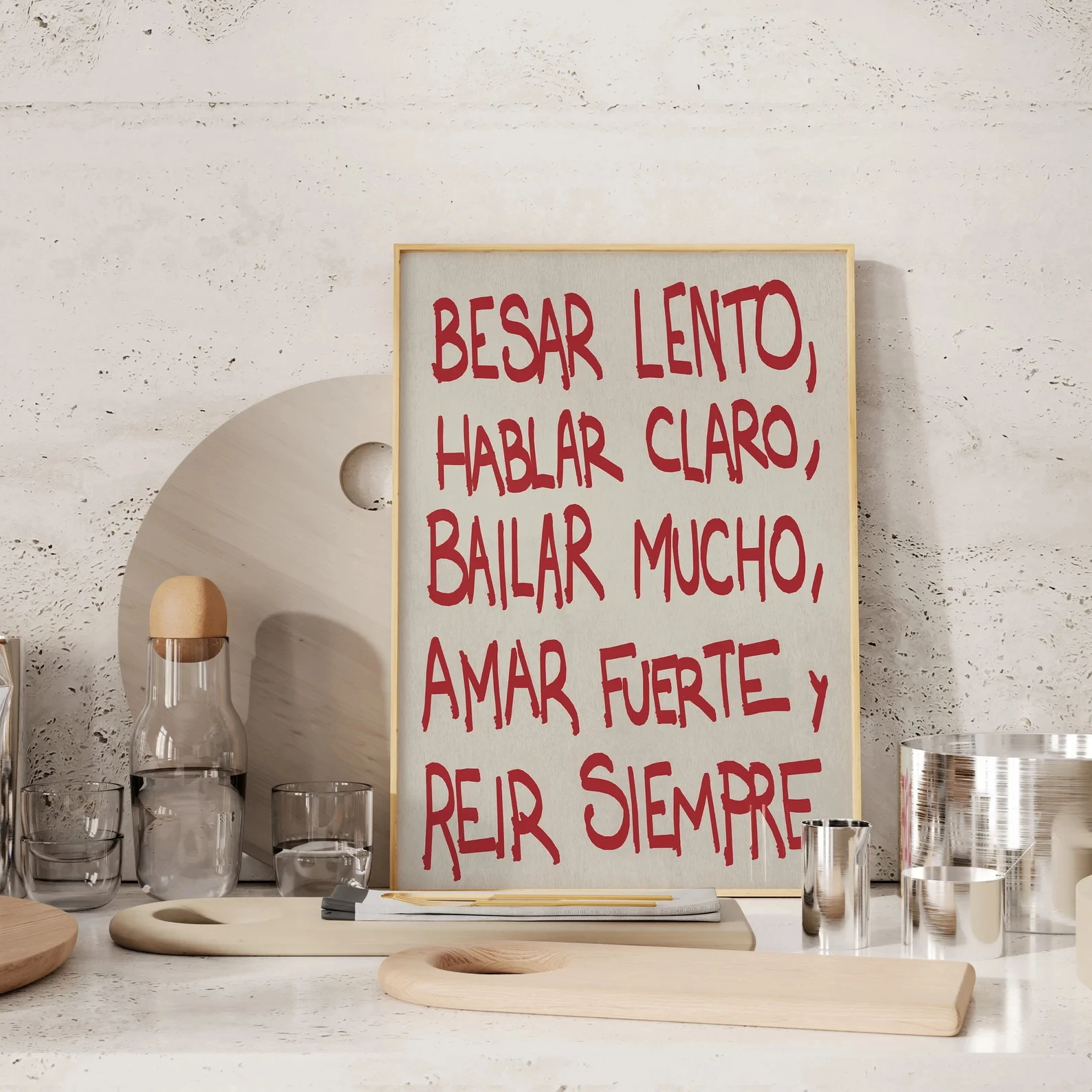Red Vintage Spanish Besar Lento Wall Art Print Canvas Painting Poster Picture For Living Room,Bedroom Dining Room Home Decor