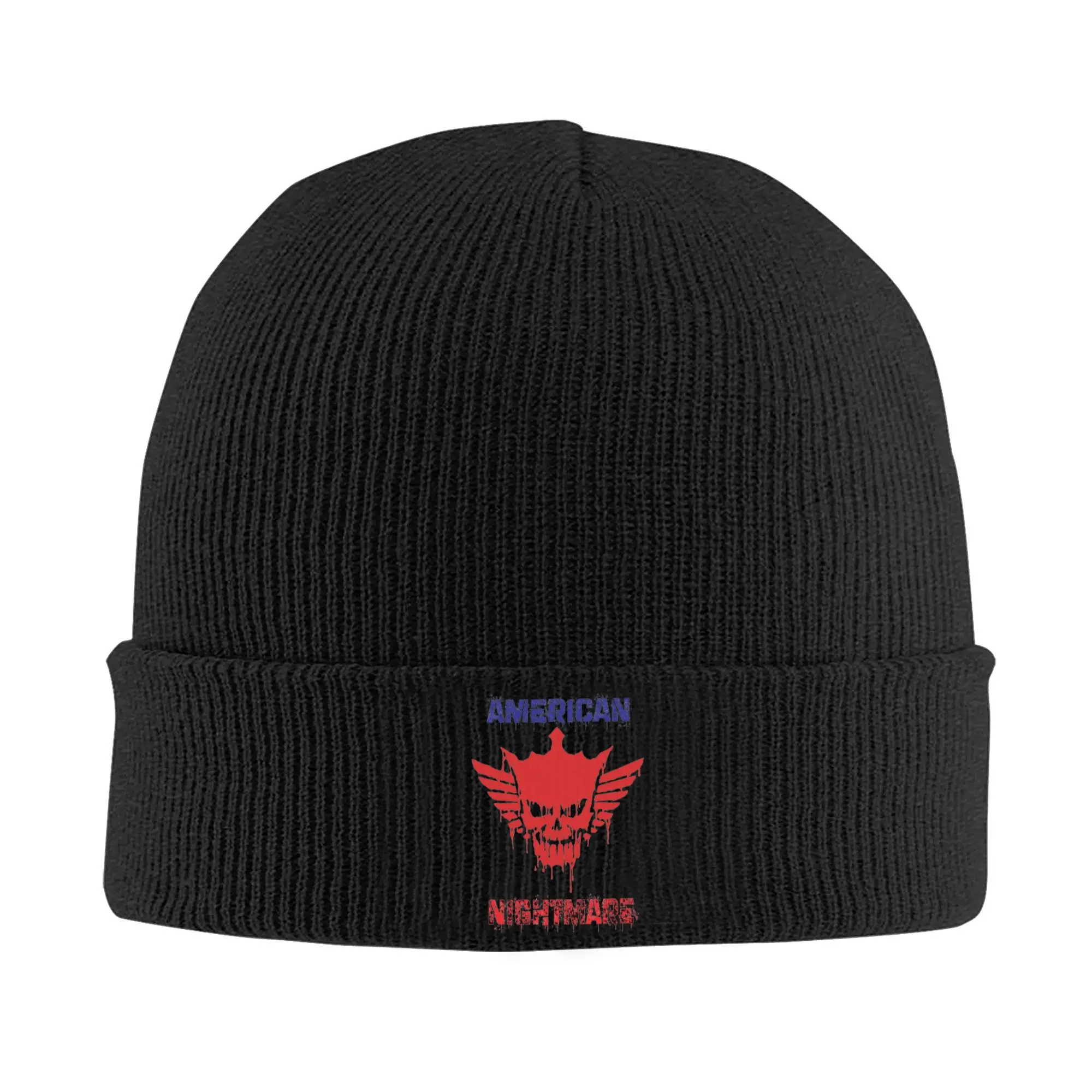 American Nightmares Cody Rhodes Knitted Hat Women Men Beanies Autumn Winter Hats Acrylic Skull Outfits Wrestling Punk Melon Cap