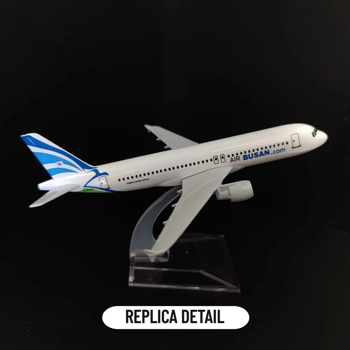 Scale 1:400 Metal Aircraft Model, KOREAN BUSAN A320 Flight Airlines Replica Aviation Airplane Miniature Collection Toy for Boy