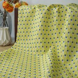 3D Small Water Droplets Bright Yellow Jacquard Fabric Simple Style Dress Bag Decorative Sewing Fabric