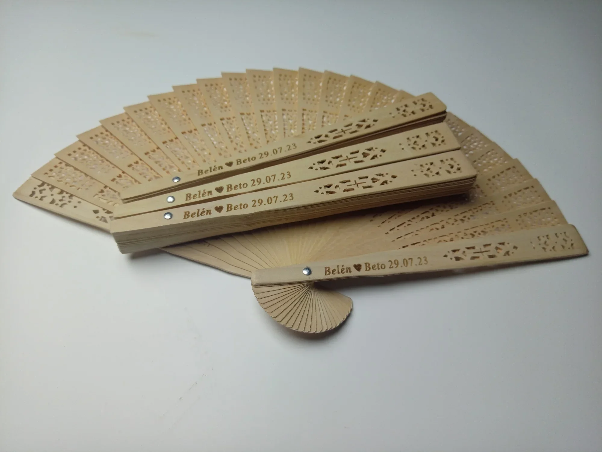 20/30/80PCS Customized wooden fan Personalized wedding gift hand fan Banquet gift souvenir decoration