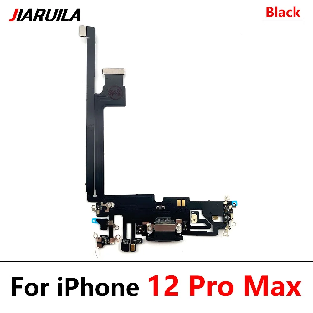 USB Charging Charger Port Flex Cable For iPhone 11 12 13 Pro Max Dock Connector With Microphone IC Ribbon Replacement Parts