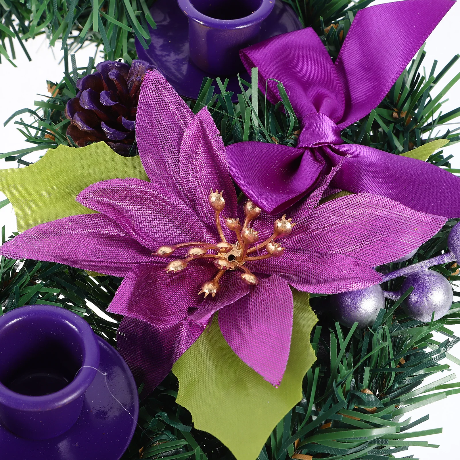 

Christmas Wreath Decoration Table Small Holiday Wreaths Desktop Accent Holder