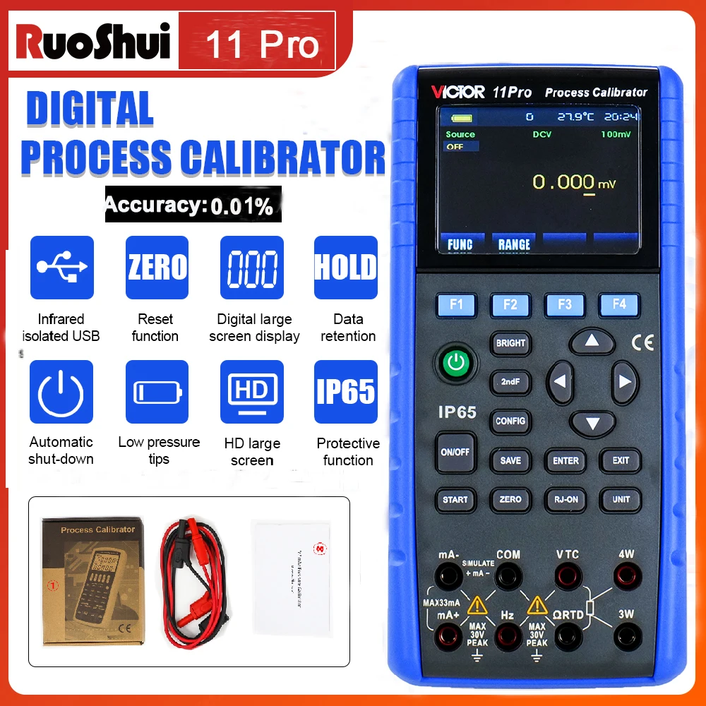 VICTOR Digital Disp Process Calibrator Tester Signal Source Voltage Current,Resistance Simulate Transmitter,TC RTD Calibrator