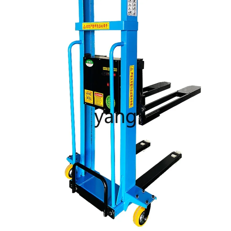 

YJQ electric truck-mounted forklift loading and unloading portable 1 ton small automatic lifting stacker truck