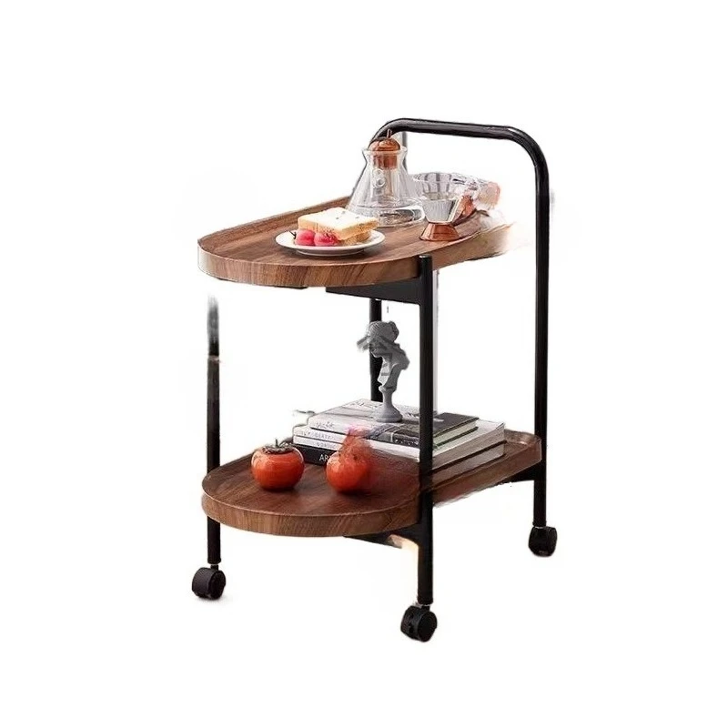 

Movable trolley coffee table living room sofa side table, small table rack, with wheels