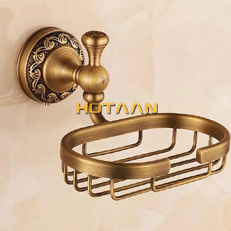 . Fashion antique brass soap holder,Pure copper bathroom soap basket, brass dish,bathroom accessories YT-12690