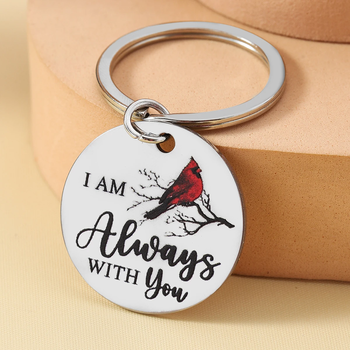 1 pièce Porte-clés thème oiseau rouge vif, Cadeau commémoratif pour zombie, Cadeau de compassion, Cadeau commémoratif pour ami disparu, Cadeau de triste souvenir