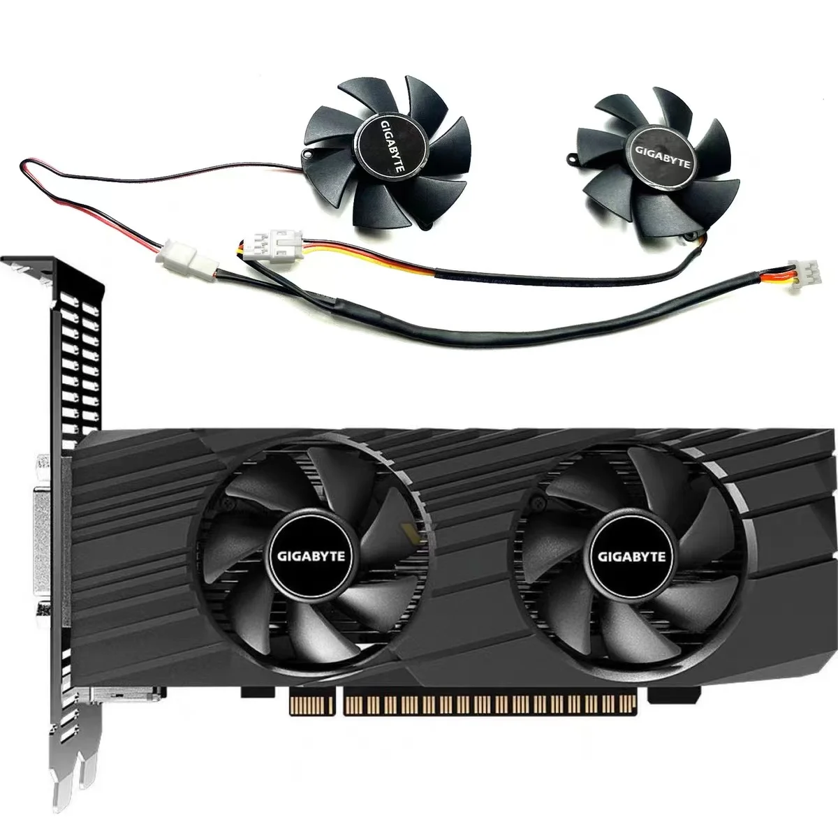 Nowy wentylator GPU 3PIN 47MM FS1250-S2053A FS1250-A1042A6FL dla Gigabyte GTX 1650 D6 OC Slim 4G wentylator karty graficznej