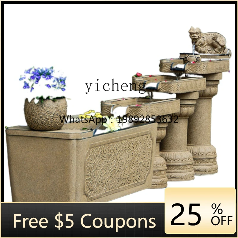 

XL Water Floor Water Landscape Outdoor Courtyard Fish Tank Fountain Balcony Fish Pond Landscape