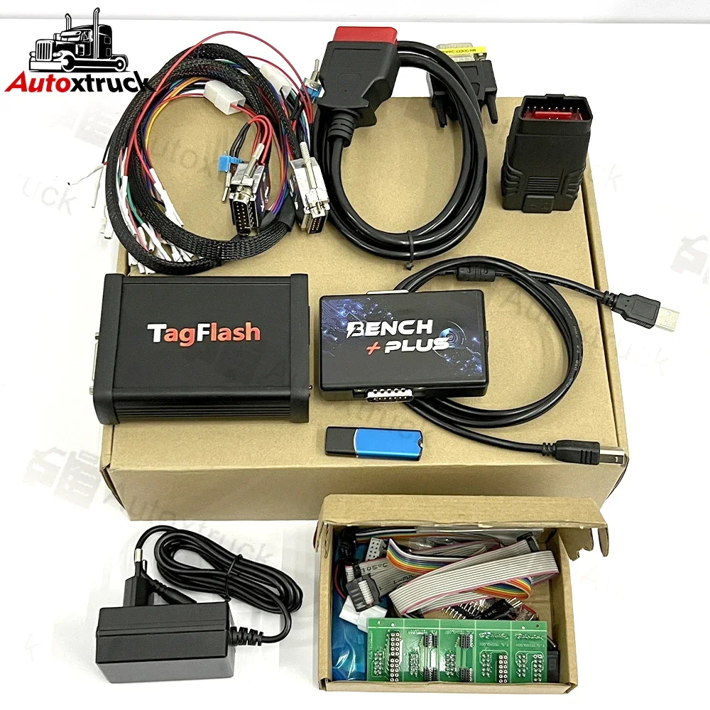 Full Read TCU TagFlash ECU Programmer Support OBD BENCH BOOT BDM JTAG Mode For Car Truck Motorbike Chip Tuning Tool