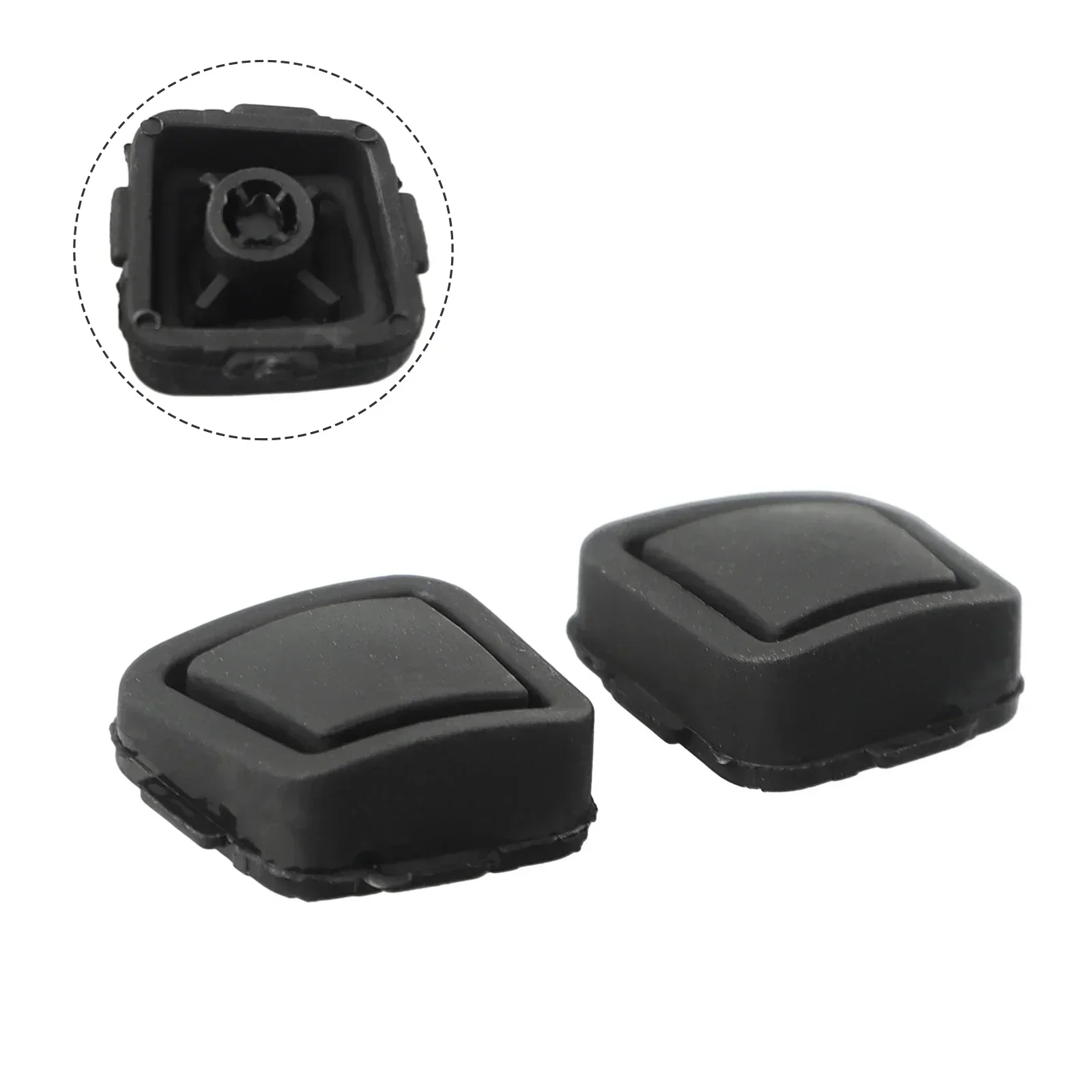 2pcs ABS Keyless-Go Door-Handle Button-Cover Fit For Mercedes-Benz W211 C209 W219 W251 Black Exterior Door Handles