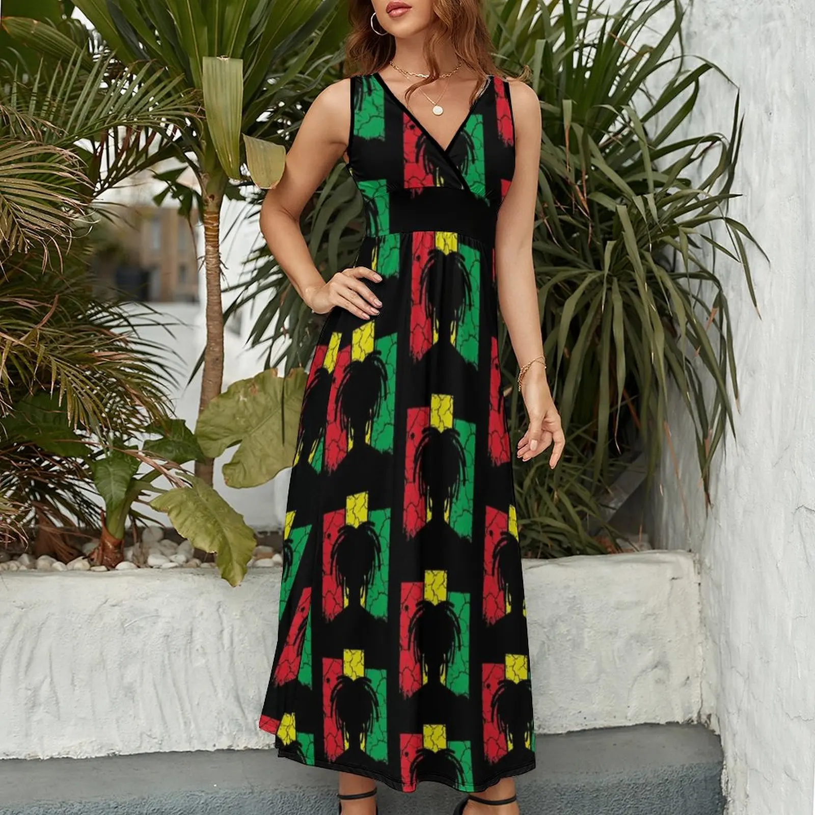 Bob Marley Dress Jamaican Beautiful Bodycon Girls Printed Spring Cheap One-Piece Dress