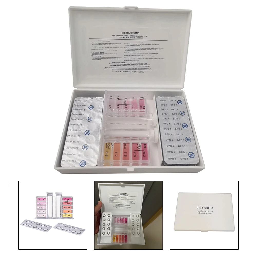 

Accurately Measure Free Chlorine Bromine And PH Levels With This Pool Water Test Kit For Swimming Pools Test Tools