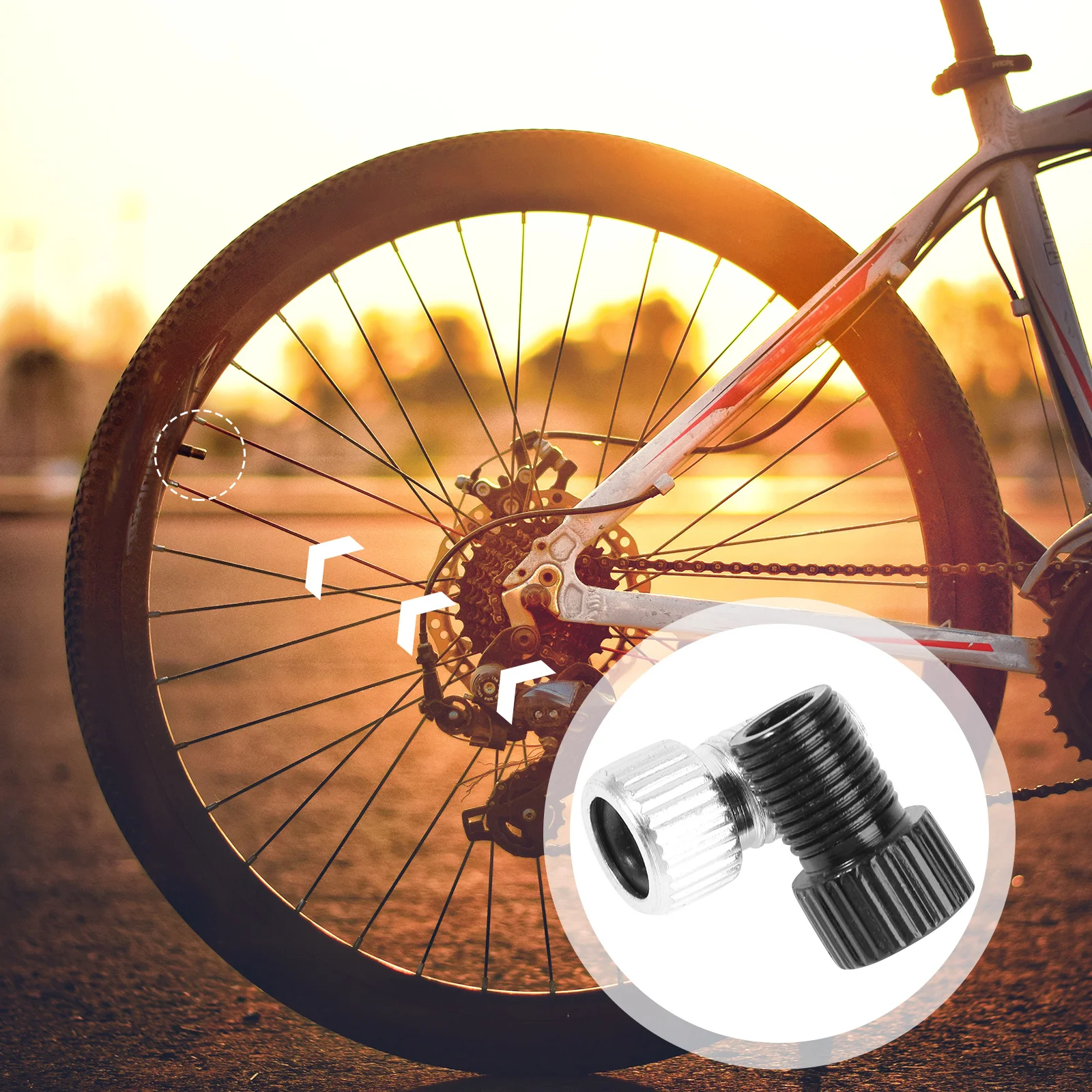 

10pc French To American Bike Tire Adaptor Aluminum Alloy Inner Tube Nozzle Conversion For Bicycle Riders Cycling Accessories